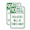 Signmission 90 Minute Parking Violators Will Be Towed Away, 18'' X 24'' 2 Signs, Heavy Gauge Aluminum, 2PK A-1824-2PACK-24360 - alternate 1