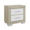 Homeroots 23" Natural And White Wood Square Two Drawer Nightstand 643691 - alternate 13