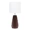 Homeroots 18" Brown And Silver Ceramic Geometric Table Lamp With White Drum Shade 643454 - alternate 4