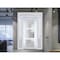 Vdomdoors Front Exterior Prehung FiberGlass Door Frosted Glass / Manux 8552 White Silk / 2 Sidelight Exterior MANUX8552EXD-WS-W14+36+14 x H80-LH - alternate 4