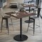 Flash Furniture 36" Square Tabletop, Seamless Surface Technology, Dark Brown with 24" Black Round Bar Height Base ST-SQ36-WBR-TR24B-GG - alternate 7