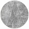 Homeroots 8' Pewter Charcoal And Ivory Round Geometric Washable Indoor Outdoor Area Rug 577573 - alternate 6