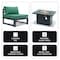 Leisuremod Chelsea 5-Pc Aluminum Sectional & Fire Pit Set, Weather-Resistant, 6-Person CSFBL-4LGR - alternate 7