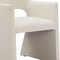 Homeroots White Upholstered Faux Linen Dining Arm Chair 555848 - alternate 4