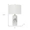 Homeroots 24" White And Black Concrete Table Lamp With White Drum Shade 643371 - alternate 1