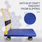Wrightmaster 1100 lb. Capacity 4-Wheel Steel Standard Duty Platform Truck - Blue, Folding Push Cart ZR-EX-500 - alternate 6