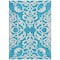 Homeroots 10' X 14' Turquoise And Ivory Damask Washable Indoor Outdoor Area Rug 614472 - alternate 8