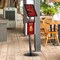 M&T Displays Black 8.5 x 11 Inch Pedestal Sign Holder with Clear Brochure Holder Menu Board Floor Standing UCUMBB1581X9002 - alternate 1