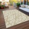 Homeroots 5' X 8' Ivory And Beige Abstract Washable Indoor Outdoor Area Rug 614360 - alternate 5
