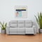 Homeroots 81" Light Gray Reclining USB Sofa And Toss Pillow With Silver Legs 559206 - alternate 4