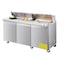 Vevor Commercial Refrigerated Sandwich Prep Workable Triple Door Stainless Steel TSSP72 - alternate 1