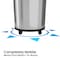Hls Commercial 18 gal Round Indoor Metal Can, Silver, Touchless Sensor Lid, Stainless Steel, 17.5 in HLS18RC - alternate 7