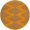 Homeroots 8' Orange And Blue Round Geometric Washable Indoor Outdoor Area Rug 598766 - alternate 6