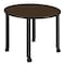 Regency Round Kee Large Breakroom Table, 48 in W, 48 in L, Neo Walnut TBMC48RNDNWBK - alternate 1