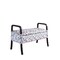 Homeroots 17in Dark Brown And Blue Upholstered 100% Polyester Floral Entryway Bench With Flip Top 469439 - alternate 1