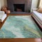 Homeroots 3' X 5' Teal Blue And Aqua Abstract Washable Indoor Outdoor Area Rug 611387 - alternate 4