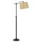 Homeroots 63" Bronze Metal Adjustable Floor Lamp With Tan Paper Square Shade 526248 - alternate 3