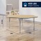 Flash Furniture Wren 60 in Flower Adjustable Height Activity Table, Thermal Laminate Top, Short Legs, Light Natural XU-A60-FLR-LTNAT-T-P-GG - alternate 3