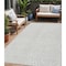 Homeroots 5' X 8' Silver And Gray Abstract Washable Indoor Outdoor Area Rug 599011 - alternate 1