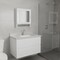 Homeroots 18" White Wood, Metal Floating Bathroom Vanity 571351 - alternate 6