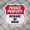 Signmission Private Property Shield Sign Beware Of D, 6 inch X 6 inch, Plastic Sign, 2PK SHI-P-2PACK-6-440 - alternate 4