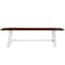 Amerihome Indoor/Outdoor 63 in. Bench with Acacia Top and Metal Base - White AWOBW63 - alternate 3