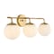 Jonathan Y Louis Parisian Globe 25" 3-Light Metal/Frosted Glass Modern Contemporary LED Vanity Light, Gold Paint JYL3536A - alternate 9