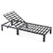 Leisuremod Chelsea Modern Outdoor Chaise Lounge Chair With Black Cushions CLBL-77BL2 - alternate 7