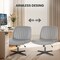 Yssoa Simple Deluxe Wide Criss Cross Legged Chair, Swivel Office Desk Chair, Height Adjustable PU Leather 3A88FNCHAIROFFICELEAGRY01 - alternate 5