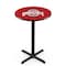 Holland Bar Stool Co 36" Blk Wrinkle Ohio State Pub Table, 36" dia. Top L211B3636OhioSt - alternate 1