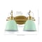 Jonathan Y Phineas 16.25" 2-Light Adjustable Farmhouse Bohemian Iron LED Vanity Light, Mint Green/Brass Gold JYL1115D - alternate 11