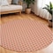 Homeroots 8' Coral And Ivory Geometric Indoor Outdoor Area Rug 556319 - alternate 8