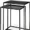 Homeroots Set of Two Black Iron Nested Tables, 2PK 605411 - alternate 3