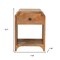 Homeroots 16" Beige Solid Wood One Drawer Nightstand 651507 - alternate 8