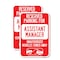 Signmission Reserved Parking for Assistant Manager Unauthorized Veh, 12'' X 18'', Heavy Gauge Aluminum, 2PK A-1218-2PACK-23133 - alternate 1