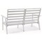 Leisuremod Walbrooke Modern Outdoor Patio Loveseat, White Aluminum Frame and Removable Cushions, Light Grey WW-57-27LGR - alternate 7