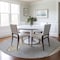 Homeroots 8' Gray Beige And Ivory Round Oriental Washable Indoor Outdoor Area Rug 598414 - alternate 8
