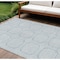 Homeroots 9' X 12' Sky Blue And Ivory Geometric Washable Indoor Outdoor Area Rug 610857 - alternate 1