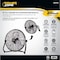 Powerzone PowerZone CZHV20B Floor Fan, 20 in Dia Blade, 120 VAC, Black LF-20 - alternate 2