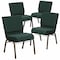 Flash Furniture 21"W Green Dot Fabric Church Chair w/ Basket, 4PK 4-FD-CH0221-4-GV-S0808-BAS-GG - alternate 1