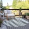 Homeroots 8' Gray And Ivory Round Geometric Washable Indoor Outdoor Area Rug 577045 - alternate 6