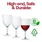 Smarty Had A Party 13 oz. Clear Ribbed Plastic Wine Glasses, 48PK 1713-CASE - alternate 5