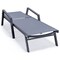 Leisuremod Marlin Patio Chaise Lounge Chair with Armrests in Black Aluminum Frame, Dark Grey, 2PK MLABL-77DGR2 - alternate 8