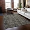 Homeroots 5' X 8' Taupe and Dark Taupe Oriental Washable Non Skid Indoor Outdoor Area Rug 563794 - alternate 5