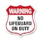 Signmission Pool Safety Shield Sign Warning No Lifeg, 12 Inch X 12 Inch, Aluminum Metal Sign SHI-A-12-431 - alternate 1