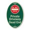 Signmission Private Driveway Dead End With Do Not Enter S, 12 In X 18 In Architectural, Heavy Gauge Aluminum A-OV-G-1218-9925 - alternate 1