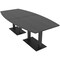 Skutchi Designs Boat Conference Table With Power Unit, 48 in W, 96 in L, Grey HAR-BOT-48x96-DOU.BK-WA7949-NA - alternate 1