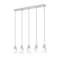 Z-Lite Aimie 5-Light Linear Chandelier, 6 in W, Brushed Nickel 828P6-5L-BN - alternate 1