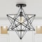 Jonathan Y Ava 14.5" 1-Light Farmhouse Bohemian Iron/Glass LED Semi Flush Mount, Black/Clear JYL9923A - alternate 5
