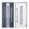 Vdomdoors Steel Door Deux 0757 Gray Graphite 2 Sidelight Exterior Windows Stainless Inserts Single Modern Pai DEUX0757EXD-GRE-W14+36+14 x H80-Left-hand Inswing - alternate 4